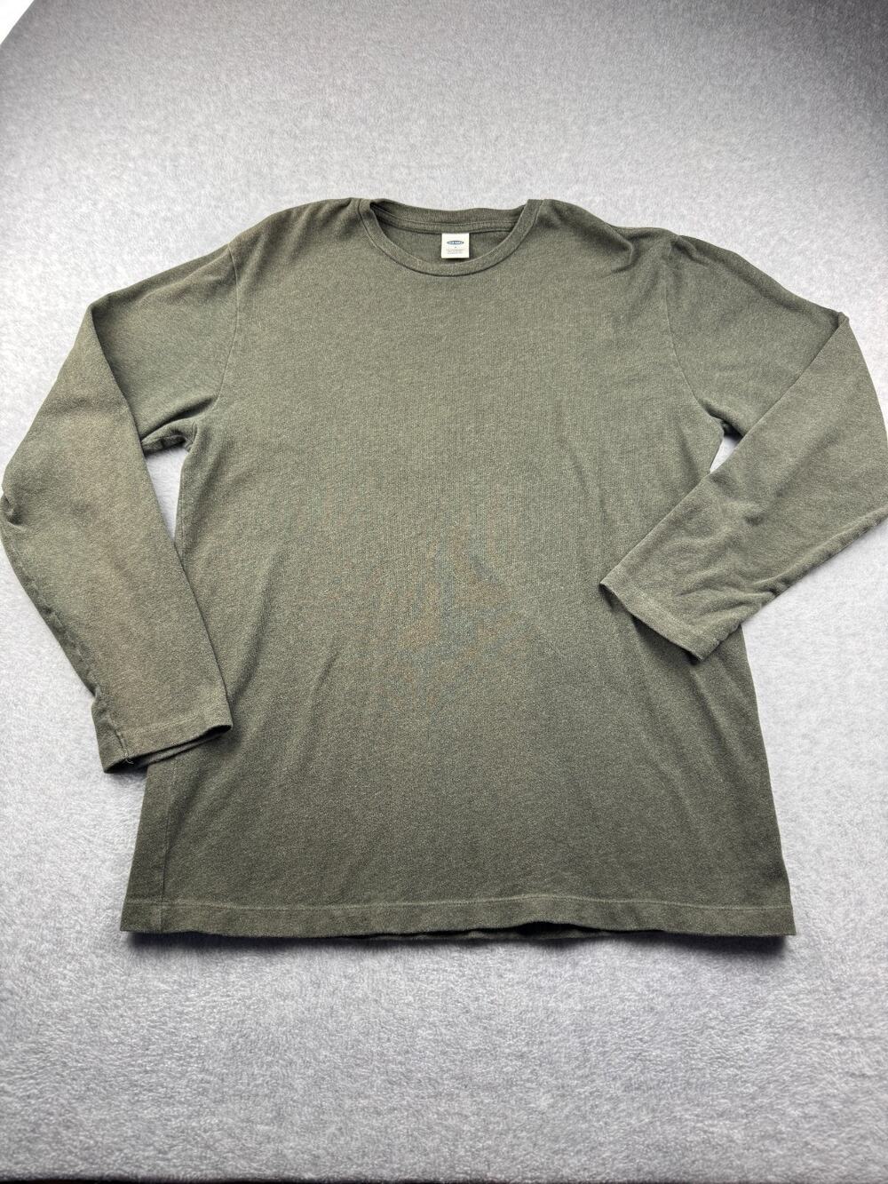 Old Navy Size L Long Sleeve Crew Neck Shirt Brown Cotton